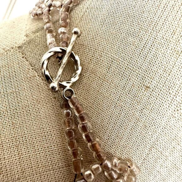 Beaded collar stone choker necklace - Picture 3 of 11